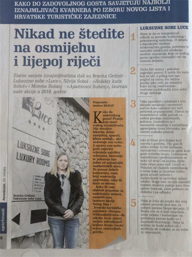 Luksuzne Sobe Luce Panzió Vrbnik Kültér fotó