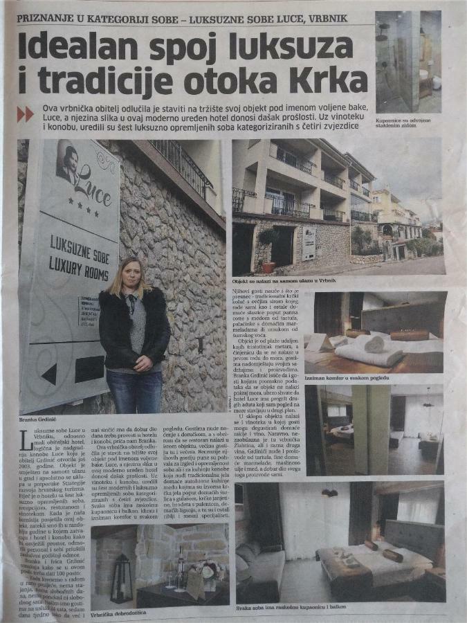 Luksuzne Sobe Luce Panzió Vrbnik Kültér fotó
